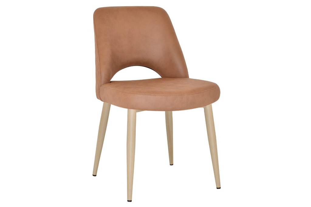 EZ Hospitality Cairo Indoor Armless Chair Metal Base - Birch 4 Leg