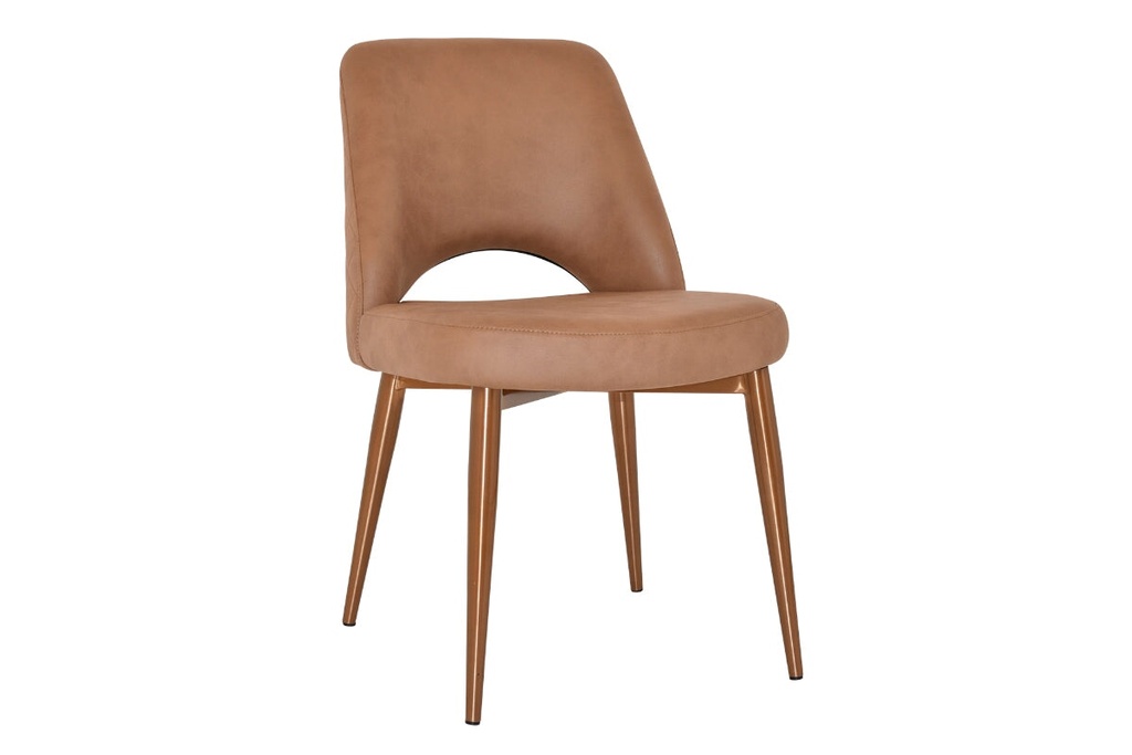 [KSCALMEBRPTA|477()] EZ Hospitality Cairo Indoor Armless Chair Metal Base - Brass 4 Leg