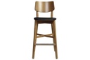 EZ Hospitality Phoenix Timber Stool with Black Vinyl Seat - 760mm Seat Height