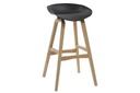 Sonic Lana Cafe and Bar Stool with Wooden Leg - 770mm Seat Height