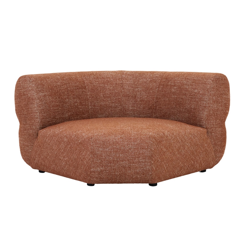 Juno Cloud Round Corner Sofa - Brick