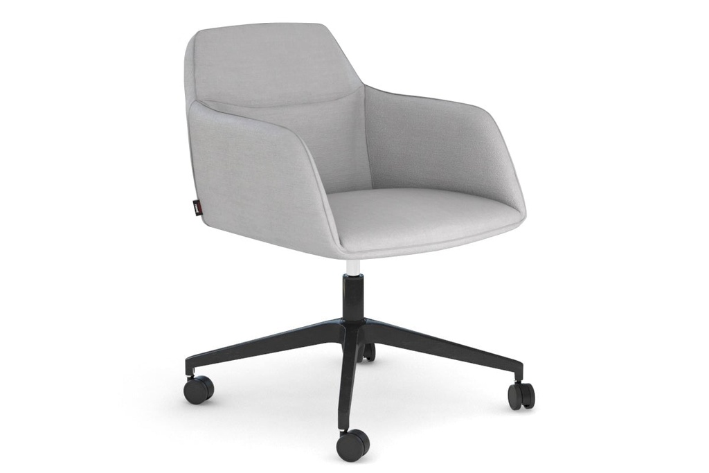 [MCD1000LG,NONE|446,0()] McDuck Arm Chair - Black Swivel Base