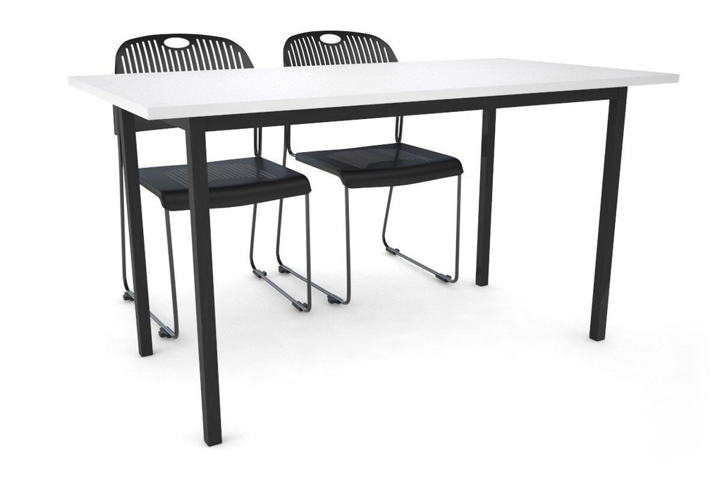 [MW.VS.1470WT|147(F1260|153)] Sonic Steel Black Frame Table [1400L x 700W]