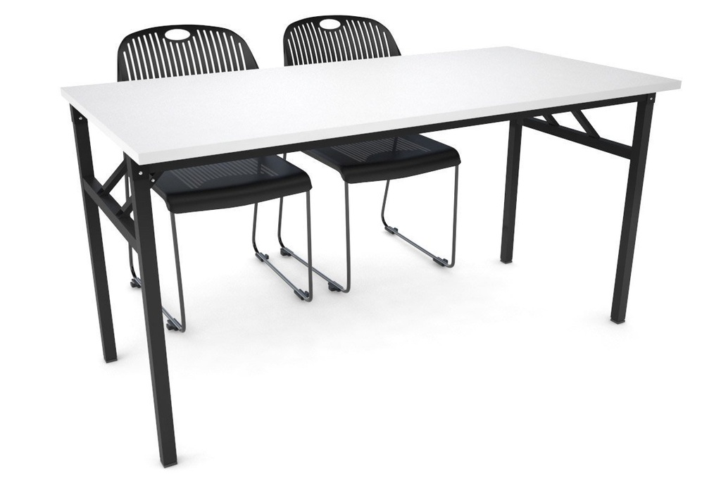 Sonic Steel Black Frame Folding Table [1400L x 700W]