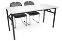 Sonic Steel Black Frame Folding Table [1400L x 700W]