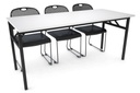 Sonic Steel Black Frame Folding Table [1600L x 800W]