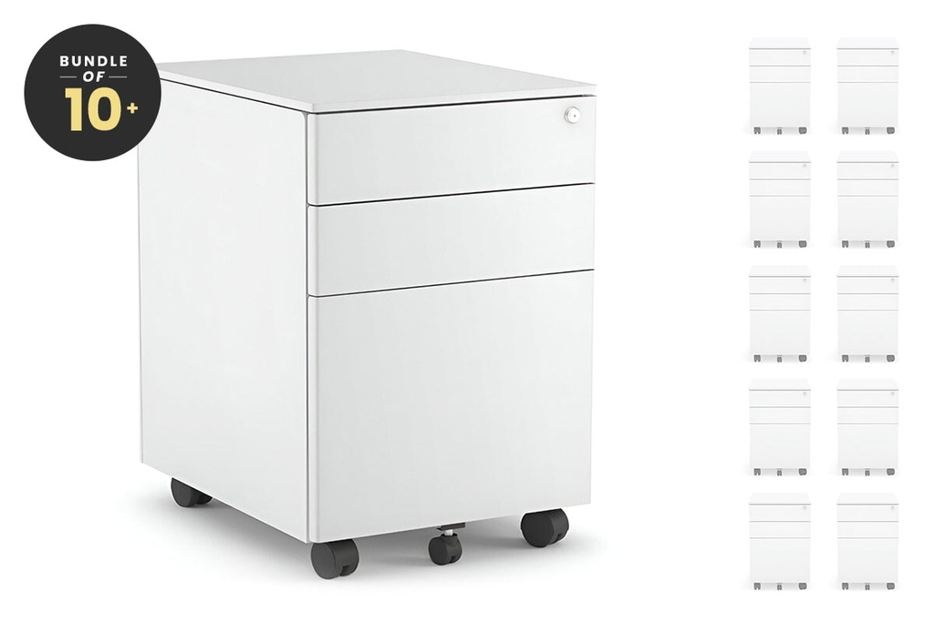 Mobile Pedestal with Filing Drawers Metal