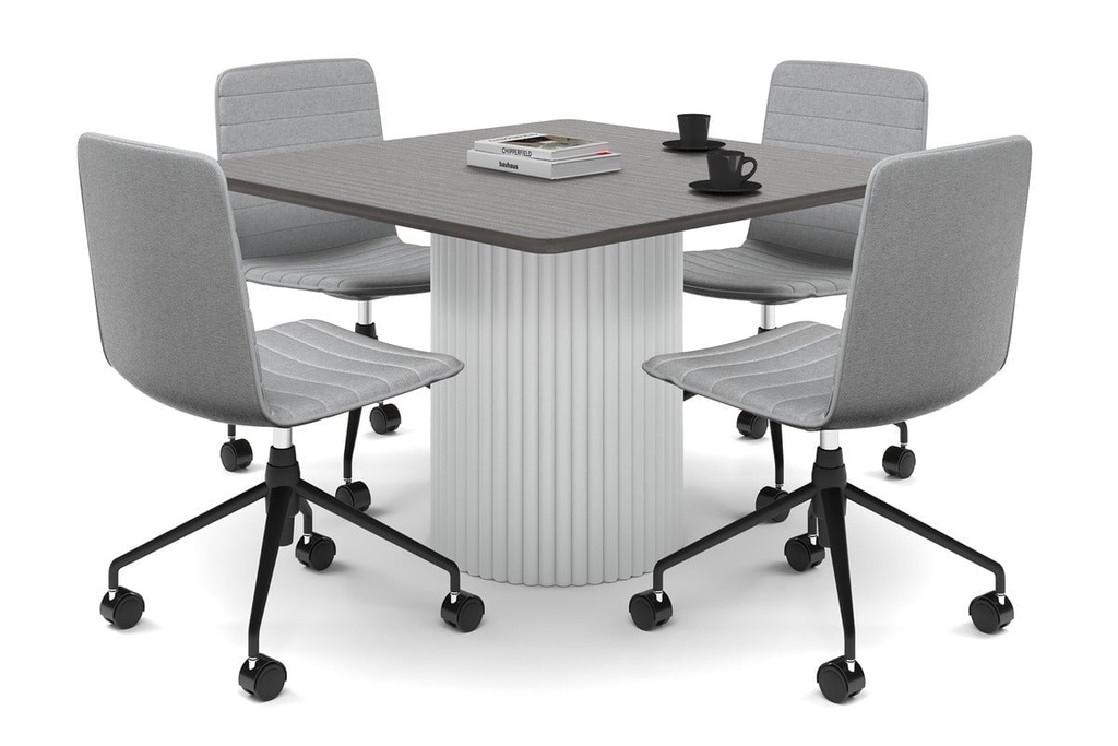 Baobab Circular Base Boardroom Rectangle Table - Rounded Corners  [1100L x 1100W with Rounded Corners]
