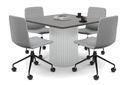 Baobab Circular Base Boardroom Rectangle Table - Rounded Corners  [1100L x 1100W with Rounded Corners]
