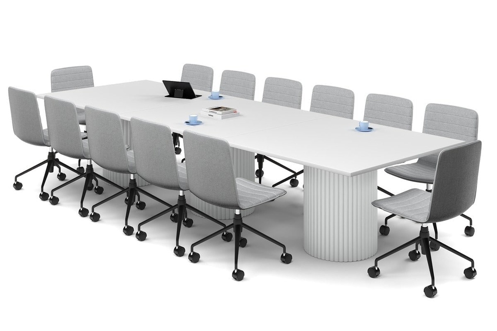 [NONE,BAOB3612.W.WT-V2|0,2577()] Baobab Circular Base Boardroom Rectangle Table [3600L x 1200W]