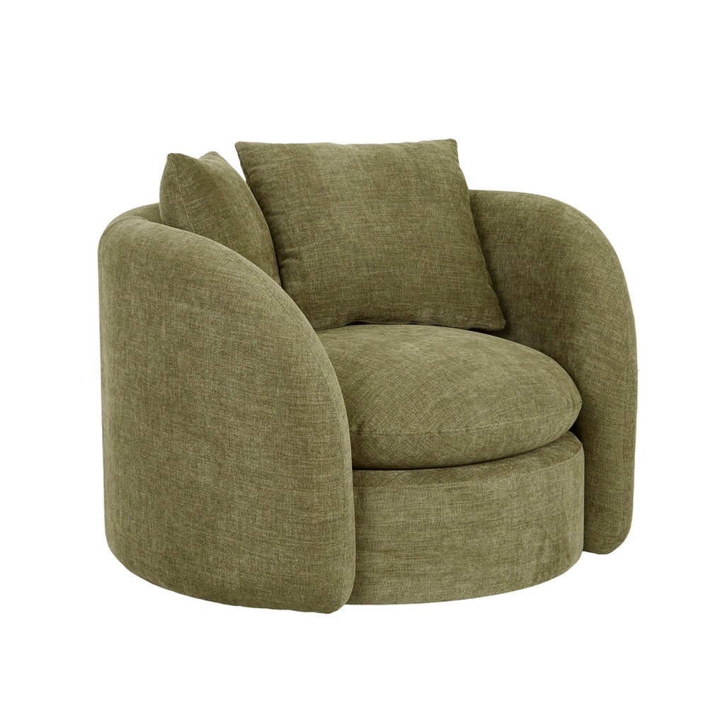 [JUNO-ORB-OCCASIONAL-CHAIR-COPELAND-OLIVE-SOF-JUN-ORB-1S] Juno Orb Swivel Occasional Chair - Copeland Olive