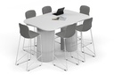 Baobab Circular Base Counter Rectangular Table - Large Rounded Corners [1800L x 1200W with Large Rounded Corners]