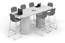 Baobab Circular Base Counter Rectangular Table - Large Rounded Corners [2400L x 1000W with Large Rounded Corners]