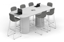 Baobab Circular Base Counter Rectangular Table - Large Rounded Corners [2400L x 1200W with Large Rounded Corners]