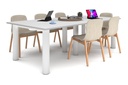 Quadro Cylinder Leg Modern Boardroom Rectangle Table [2400L x 1200W]