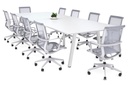 Quadro A Legs Modern Boardroom Table - Rounded Corners [3200L x 1100W with Rounded Corners]