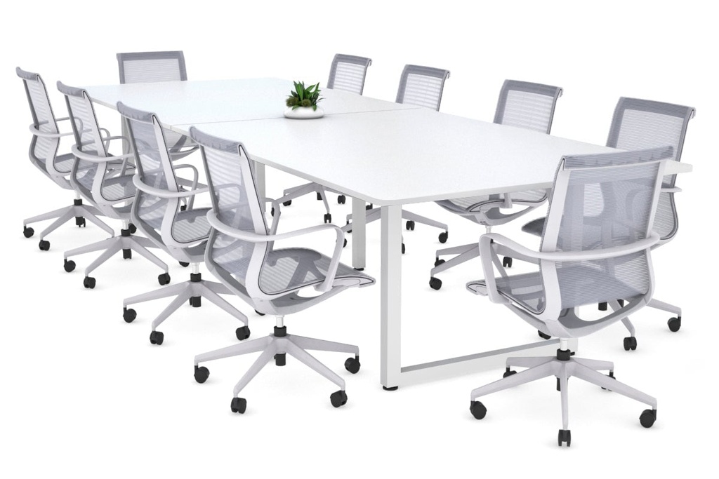Quadro Loop Legs Modern Boardroom Table - Rounded Corners [3200L x 1100W with Rounded Corners]