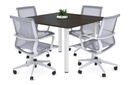 Quadro Square Legs Modern Boardroom Table - Rounded Corners [1100L x 1100W with Rounded Corners]