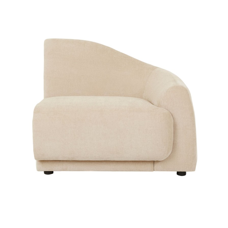 Juno Pebble 1 Seater Right Arm Sofa - Soft Wheat