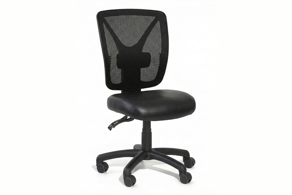 [NONE,G-EVO-MB-SS-VINYL-BK,NONE|0,828,0()] Gregory Evoke Dual Density Ergonomic Office Chair - Deluxe Seat [Medium Back]