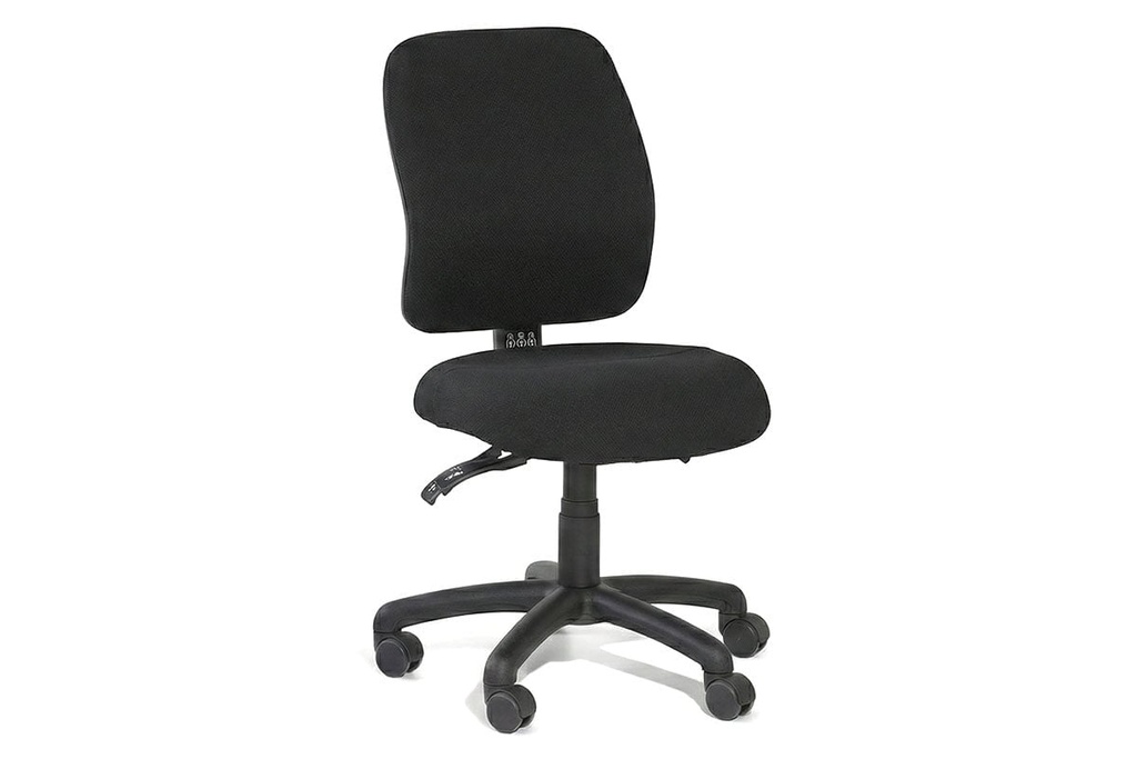[NONE,G-SLIM-MB-SS-BK,NONE|0,539,0()] Gregory Slimline Dual Density Ergonomic Office Chair - Split Seat [Medium Back]