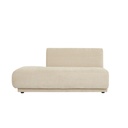 Juno Pebble Open Left Chaise Sofa - Soft Wheat