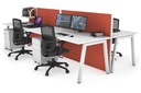 Horizon Quadro 4 Person Bench A Legs Office Workstation [1600L x 800W with Cable Scallop]
