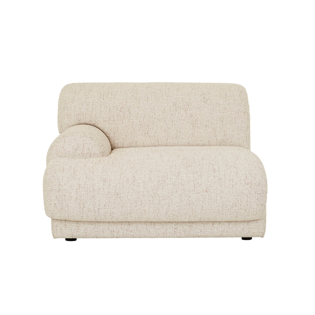 Juno Sierra 1 Seater Left Arm Sofa - White Bark