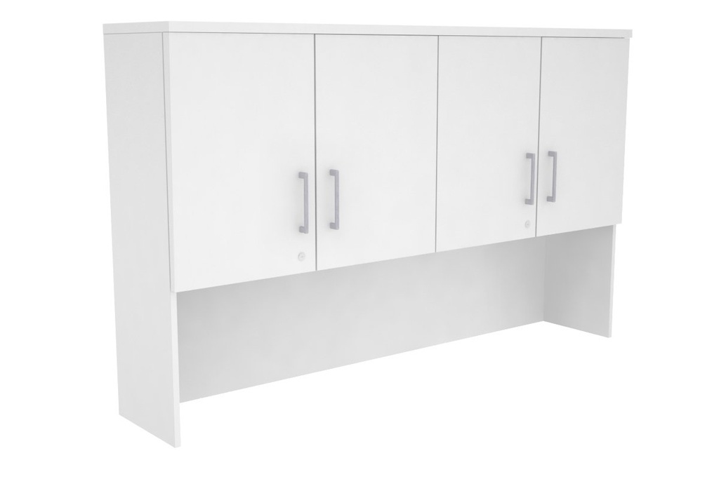 [NONE,HUTCH1116SPT.WH,NONE|0,668,0()] Open Hutch with Shelves with Small Doors [1600W x 1120H x 350D]