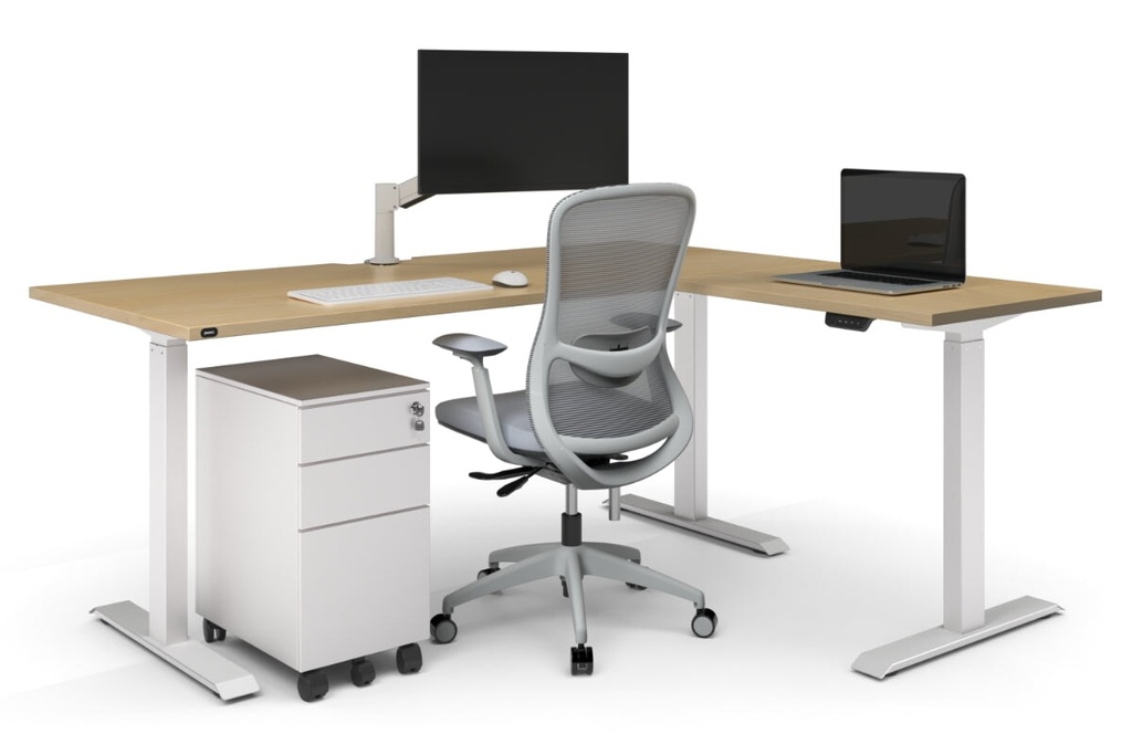 [NONE,JR1817PT-V2|0,1166()] Just Right Height Adjustable Corner Workstation [1800L x 1700W]