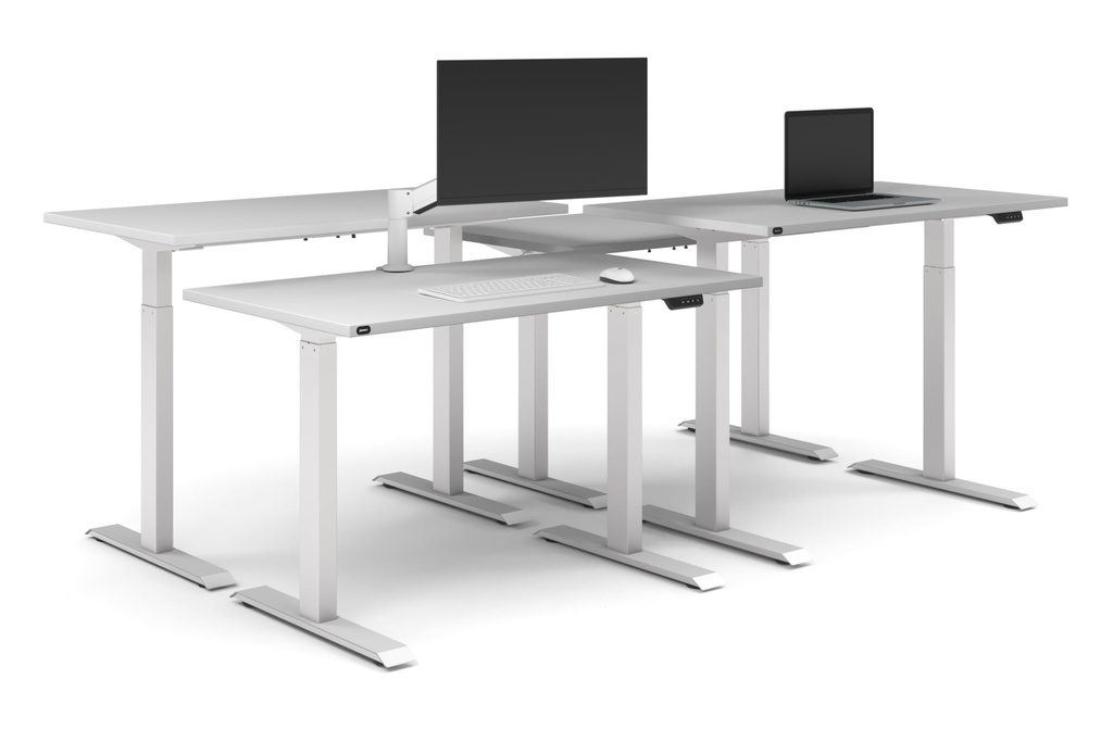 Just Right Height Adjustable 4 Person Bench Workstation [1200L x 700W]