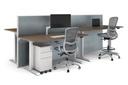 Just Right Height Adjustable 4 Person Bench Workstation [1400L x 700W]