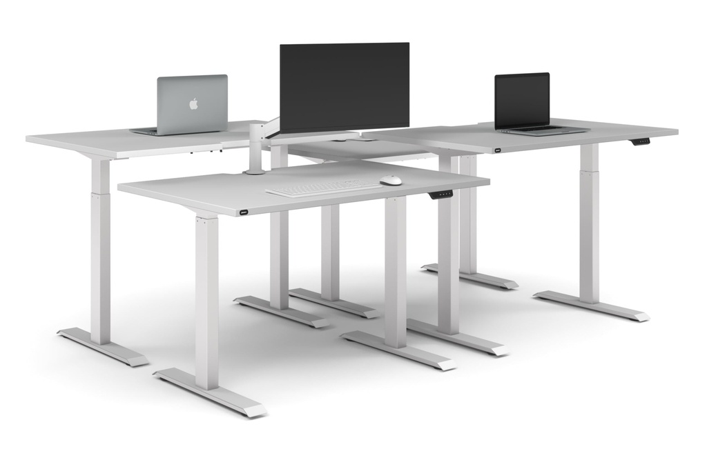 [NONE,JR4148PT-V2,NONE|0,2972,0(HW17,HW17|0,0)] Just Right Height Adjustable 4 Person Bench Workstation [1400L x 800W with Cable Scallop]