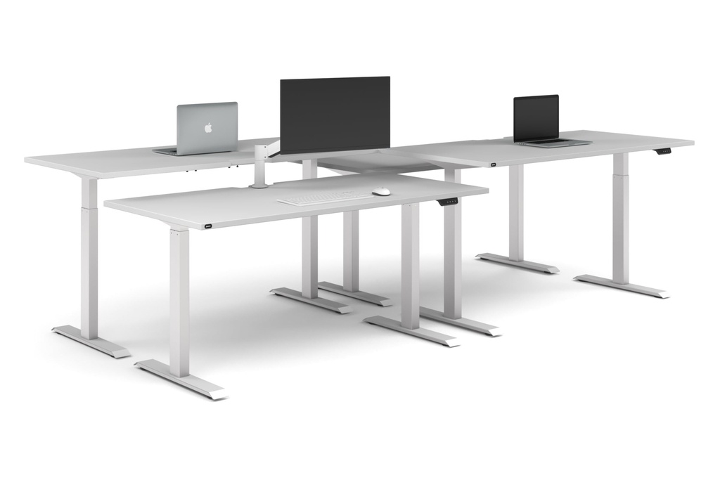 [NONE,JR4168PT-V2,NONE|0,3040,0(HW17,HW17|0,0)] Just Right Height Adjustable 4 Person Bench Workstation [1600L x 800W with Cable Scallop]