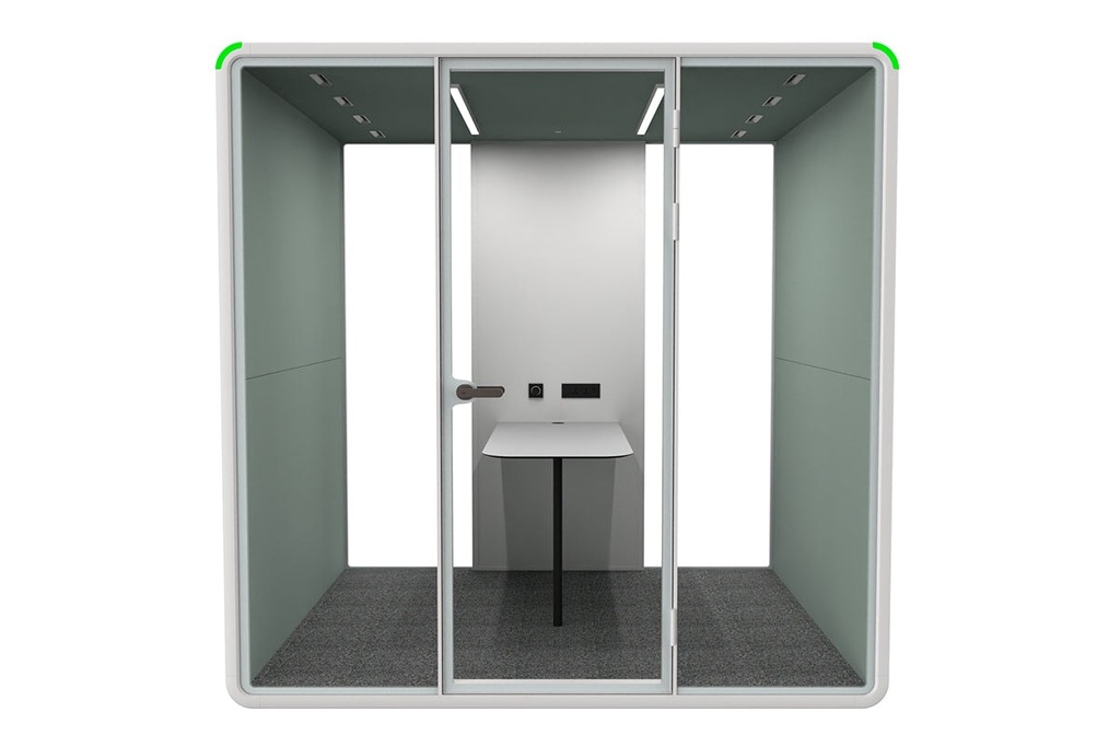 [NONE,NL-S01-FABGN,NONE|0,16093,0()] Nest 4 Person Meeting Booth [Acoustic Panel With Fabric]