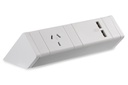 CMS Athena Rail 2 White - Above Desk Power [1 Power]