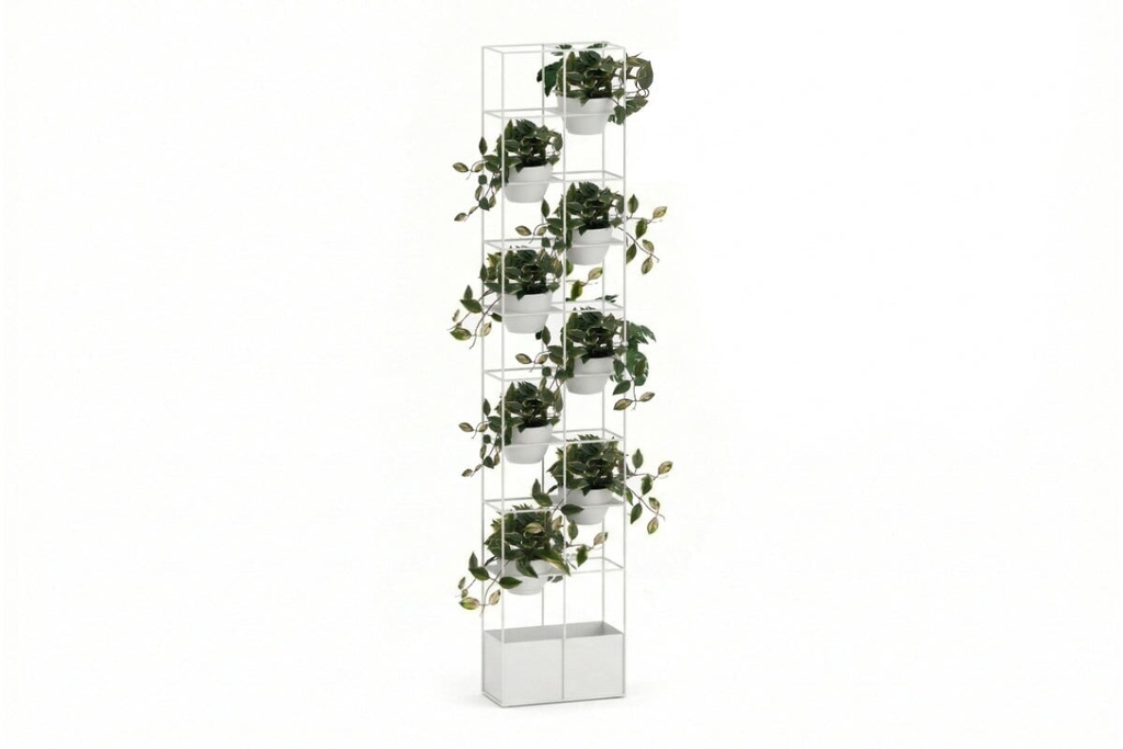 Grove High Standing Planter - White