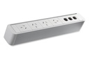 CMS Zeus Rail White - Above Desk Power [4 Power]