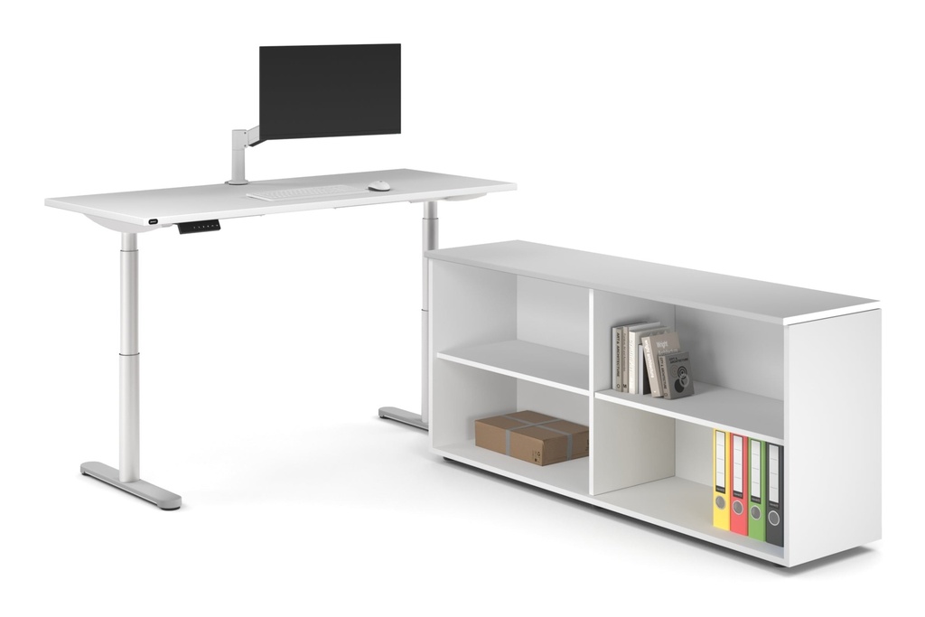 [NONE,PRW1607PT-V2,US0716BPT|0,1012,525()] Flexi Premium Height Adjustable Desk Executive Setting [1600L x 700W]