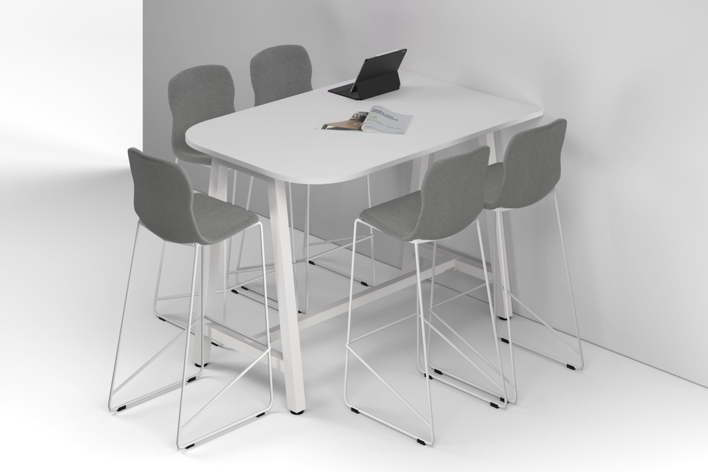 Quadro A Legs Half Counter Table - Large Rounded Corners [1500L x 1000W with Large Rounded Corners]