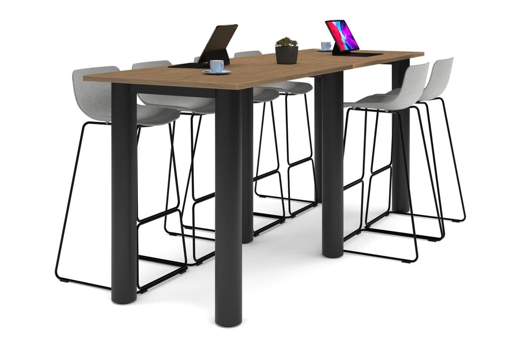 [NONE,QCC2168.W.WT|0,1107()] Quadro Cylinder Legs Large Counter Table [3200L x 800W]