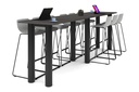 Quadro Cylinder Legs Large Counter Table [3600L x 700W]