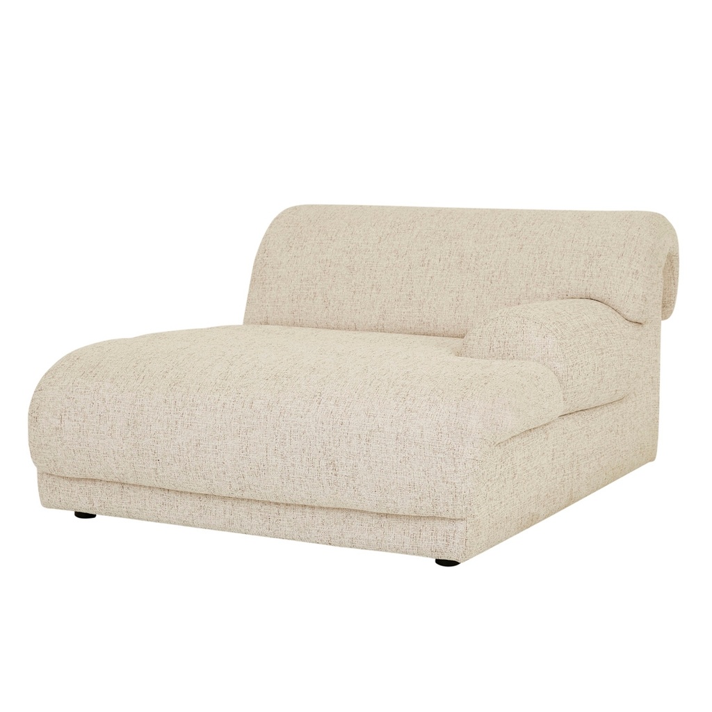 Juno Sierra Right Chaise Sofa - White Bark