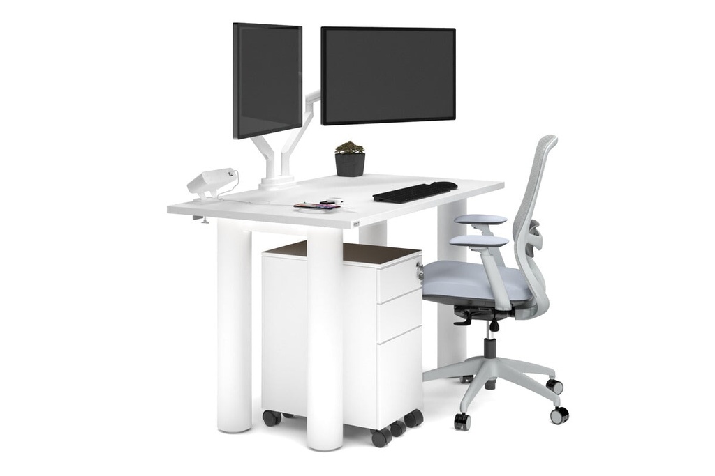 Quadro Cylinder Leg Office Desk [1400L x 700W]