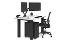Quadro Cylinder Leg Office Desk [1400L x 800W with Cable Scallop]