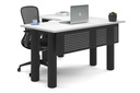 Quadro Cylinder Leg - L Shaped Corner Office Desk [1400L x 1450W]