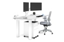 Quadro Cylinder Leg Office Desk [1800L x 800W with Cable Scallop]