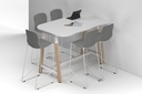 Quadro A Legs Half Counter Table Wood Legs - Large Rounded Corners [1500L x 1000W with Large Rounded Corners]