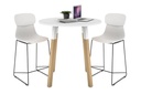 Quadro Counter Wood Legs Round Table [800 mm]