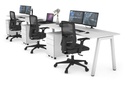 Quadro 3 Person Run Office Workstation [1800L x 700W]